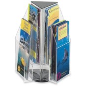 Safco Products Company Triangle Tabletop Display,6 Pckt,9-1/2"x9-1/2"x12-1/2",Clear