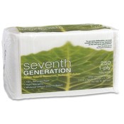Seventh Generation Recycled Napkins, 1-Ply, 11-1/2"x12-1/2", 250/PK, White