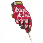 R3 Safety  Mechanix Glove, 2-Ply, Size 9, Red