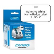 Dymo Corporation Name Badge, Adhesive, 4"x2-1/4", 300/BX, White