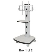 Balt, Inc. Mobile LCD Stand,w/4"Casters,1of2,30-1/2"x29-1/2"x66-1/2",GY