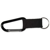 Advantus Corp.  Carabiner Key Chain, Polyester Strap, 10/PK, Black