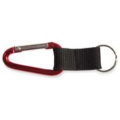 Advantus Corp.  Carabiner Key Chain, Polyester Strap, 10/PK, Red