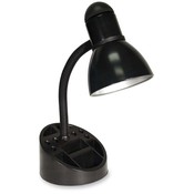 Ledu Corporation Incandescent Desk Lamp, Adjustable, 16-1/2"H, Black