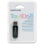 Memorex Mini-Travel Flash Drive, 2.0, 8GB, Black
