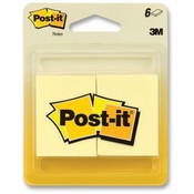3M Commercial Office Supply Div. Post-it Notes,Original Pads,1-1/2x2,50 SH/PD,1/PK,Canary Wholesale Bulk