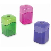 Baumgartens Pencil Sharpener,w/ Receptacle,2-1/8',10 Count,Assorted Wholesale Bulk