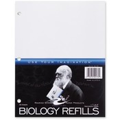 Roaring Spring Paper Products Biology Filler Paper, 3HP, 11'x8-1/2', 20/PK, White Wholesale Bulk