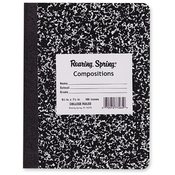 Roaring Spring Paper Products Composition Book,College Ruled,100 Sh,9-3/4'x7-1/2',BK Cvr Wholesale Bulk