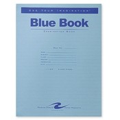 Roaring Spring Paper Products Exam Book, Wide Ruled, 8 Shts, 11'x8-1/2', 50/PK, Blue Wholesale Bulk