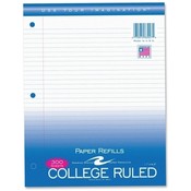 Roaring Spring Paper Products Filler Paper,College Ruled,11'x8-1/2',3HP,300 Sh/PK,White Wholesale Bulk