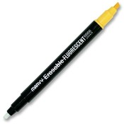 Uchida of America Highlighter, Erasable, Chisel Tip, Fluorescent Yellow