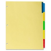 Kleer-Fax, Inc.  Insertable Indexes,3-Hole Punched,5-Tabs,11"x8-1/2",Assorted