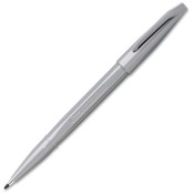 Pentel of America, Ltd. Sign Pen, Nonrefillable, Water Based, Fiber Tip, Gray