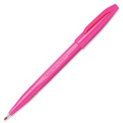 Pentel of America, Ltd. Sign Pen, Nonrefillable, Water Based, Fiber Tip, Pink