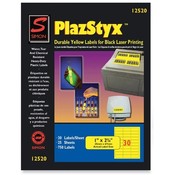 Selco Industries, Inc.  Laser Labels, 1"x2-5/8", 750/PK, Yellow