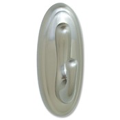 3M Commercial Office Supply Div.  Plastic Hooks,Traditional Design,Large,Holds 5lbs,Metallic