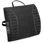 Advantus Corp. Massaging Lumbar Cushion,w/ Heat,13"x2-1/2"x11-1/2",Black