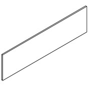 Maxon Furniture Storage Hutch Shelf Back, 72"x2"x20", Gray