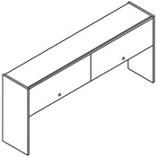 Maxon Furniture Storage Hutch 72"x14"x32", Gray
