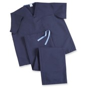 Medline Industries, INC.  Scrub Pants, Reversible, Heavyweight, Medium, Dark Blue