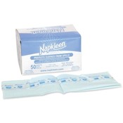 Medline Industries, INC.  Dental Bib, W/Adhesive Strip, 13"x18", 50/BX, Light Blue