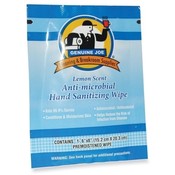 Genuine Joe Hand Sanitizer Wipes, Low-Alcohol, 100/CT, Lemon Scent Wholesale Bulk