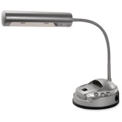 Ledu Corporation Organizer Desk Lamp, Flexible Gooseneck, 15"H, Silver