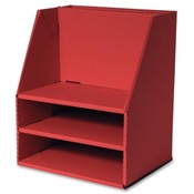Pacon Corporation  Desk Organizer, 16-1/2"x13-1/2"x10-3/4", Red