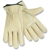 R3 Safety  Driver Gloves, Medium, Leather/Cream