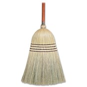 Genuine Joe Janitor Broom, Corn Fiber, 11" W, 58" Handle, Natural