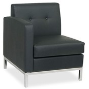 Office Star Products Arm Chair, Wall Street, Left Arm, 27"x28"x30", Black