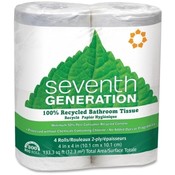 Seventh Generation Bathroom Tissue, Recycled, 2-Ply, 300 Shts, 4RL/PK, White