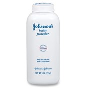 Johnson &amp; Johnson  Baby Powder, Mildness Talc, 9 oz., White