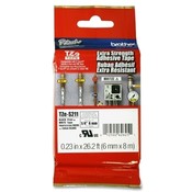 Brother International Corp. Industrial Tape, Laminated, 1/4" Size, Black On White