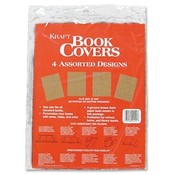 Aurora Products Bookcovers, 4/PK, Kraft