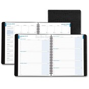 Day-timer  Weekly/Monthly Planner, 2PPW, 8-1/4"x11-1/4", Black