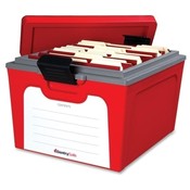 Sentry Safe  Guardian Storage Box, Ltr/Lgl, 12-3/5"x19-4/5"x15-4/5", Red