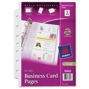 Avery Consumer Products Business Card Pages, 7HP, 5-1/2'x8-1/2', 5/PK, Clear Wholesale Bulk