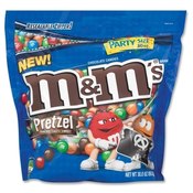 Candy, M&M/Pretzels, Resealable Zipper, 30 oz.
