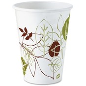 Dixie Foods Hot Cups, Poly Lined, 12oz., 25/PK, Pathways/White