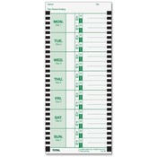 Lathem Time Company Time Cards, Thermal, Weekly, 100/PK, White