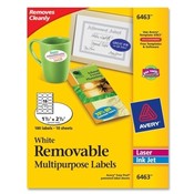Avery Consumer Products  Multipurpose labels, Oval/Remov, 1-1/2"x2-1/2", 180/PK, WE