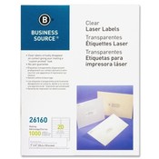 Business Source  Laser Labels, Permanent Adhesive, 1"x4", 1000/BX, Clear
