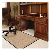 Deflect-O Corporation Chairmat, Chunky Wool Jute, Med Pile, 45"x53", Tan