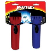 Energizer Led Economy Flashlight, 8X Long Run Time, 2/PK, RD/BE
