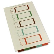 Selco Industries, Inc.  TOC Dividers, Lgl, 75lb. Brightness, 5-Tab, 2-Hole, Ivory