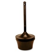 Genuine Joe Smoking Receptacle, Capped Tube, 4.25 Gal., Bronze