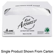 Rochester Midland Toilet Seat Covers, 250 EA/PK, 4 PK/CT, White Wholesale Bulk