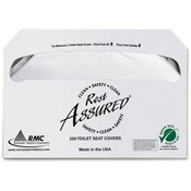 Rochester Midland Toilet Seat Covers, 250 EA/PK, 20 Packs/CT, White Wholesale Bulk